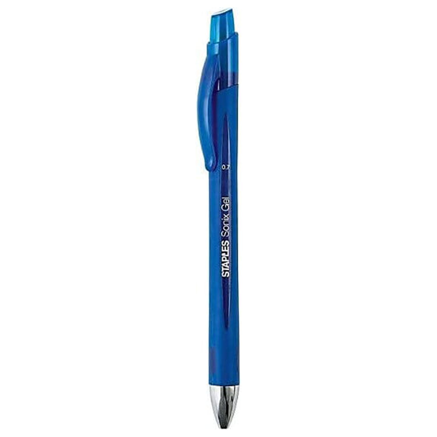 Staples Ballpoint Retractable Pens, Fine Point, Blue Ink, Dozen (50788) -  Yahoo Shopping