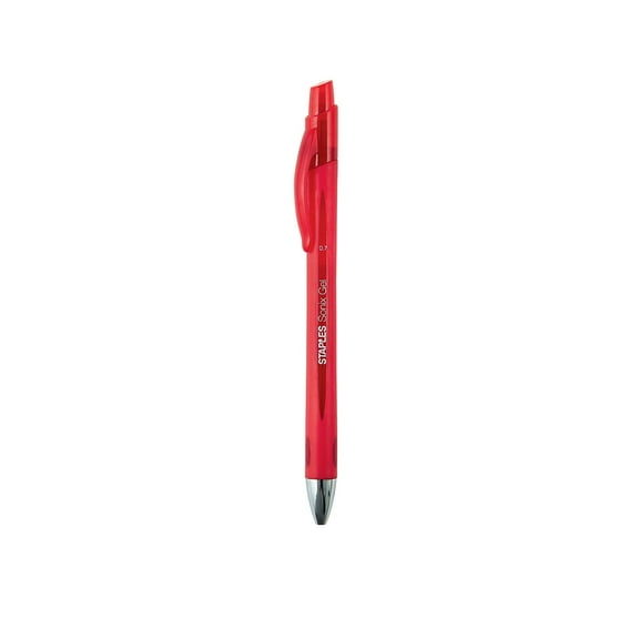 Staples Sonix Retractable Gel Pens Medium Point Red Ink 36/Carton 13562-CCVS