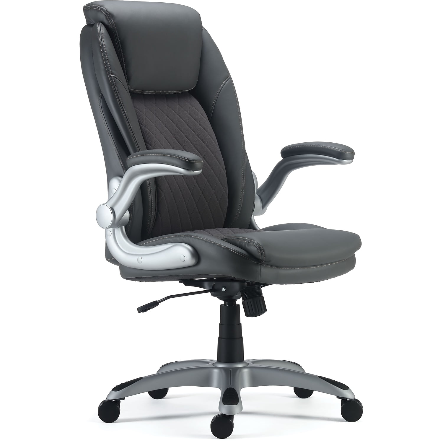 Sorina Gray Bonded Leather Adjustable Task Chair