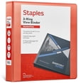 thumbnail image 1 of Staples Standard 1 1/2" 3-Ring View Binder Orange (26442-CC) 82648, 1 of 6
