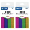 thumbnail image 1 of Staples Standard (26/6) Metallic Color 3000/Pack, Stapler Refill Standard Size Staple, Assorted Colors, 2-Packs, 1 of 7