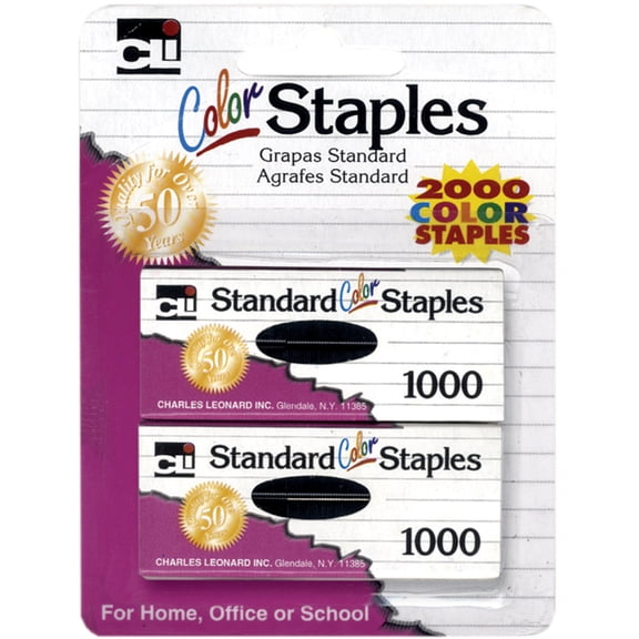 Color Staples 2,000/Pkg-Assorted