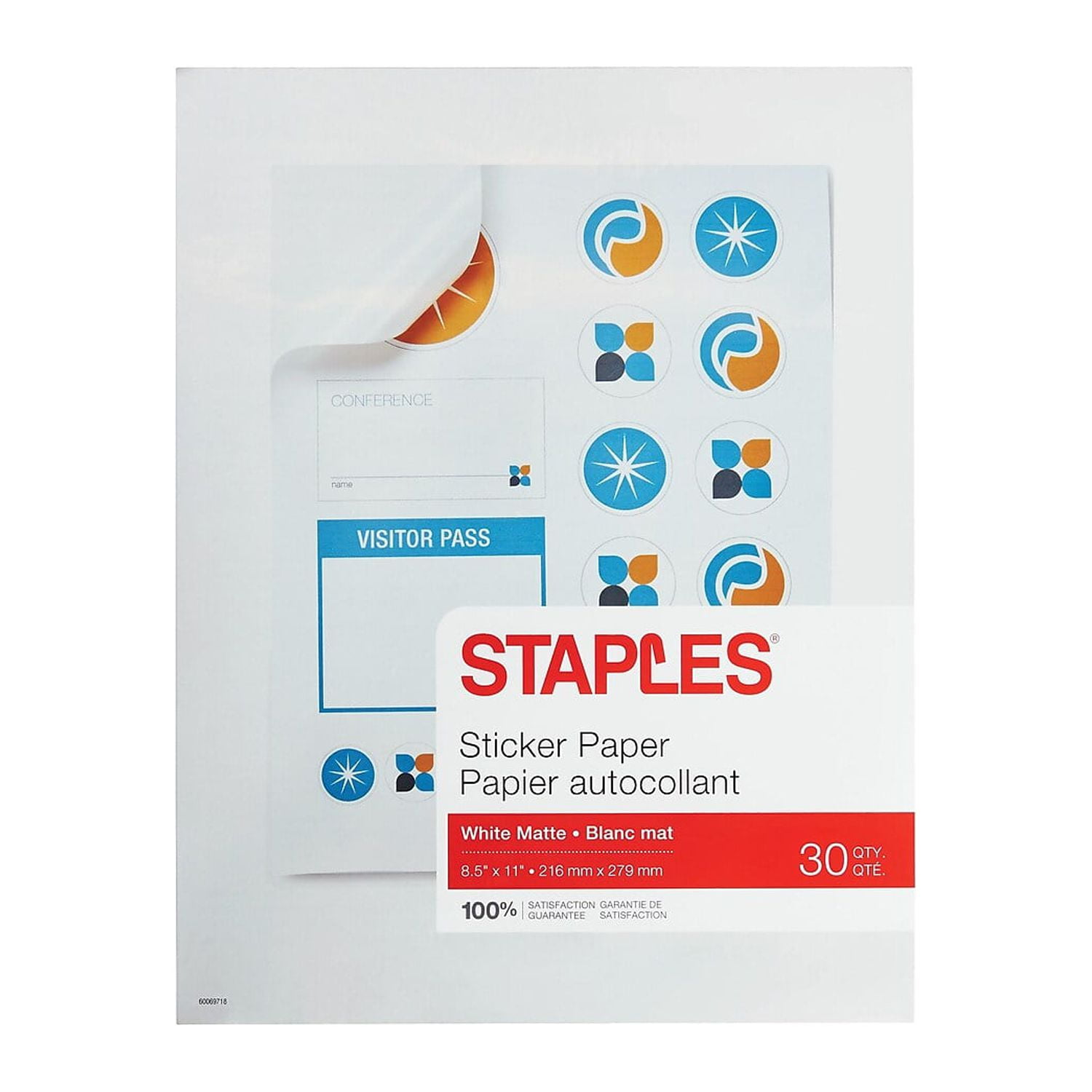 Staples Sticker Paper (70972) 490429 
