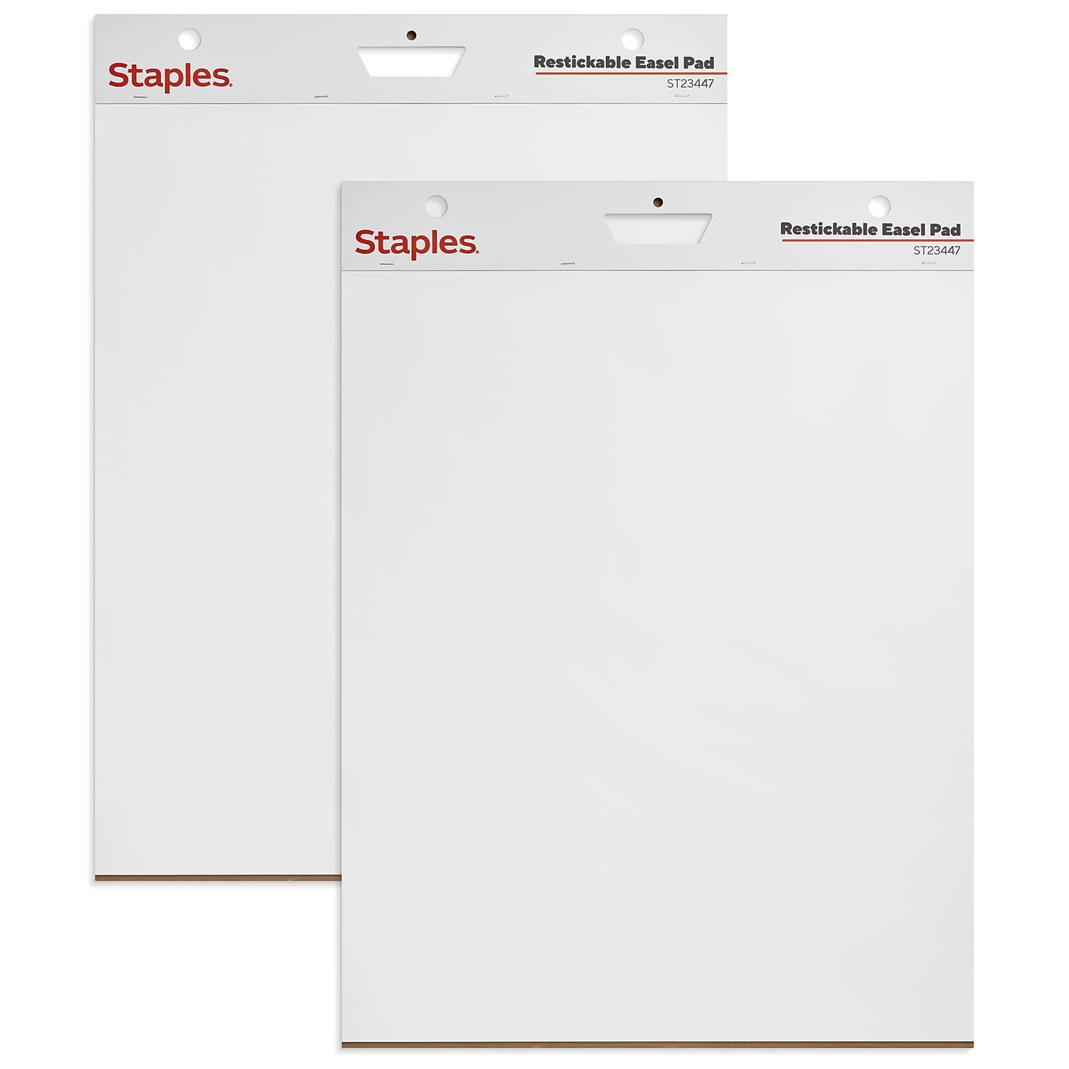 Staples Stickies Easel Pads 25" x 30" White 30 Sheets/Pad 2 Pads/CT 958103