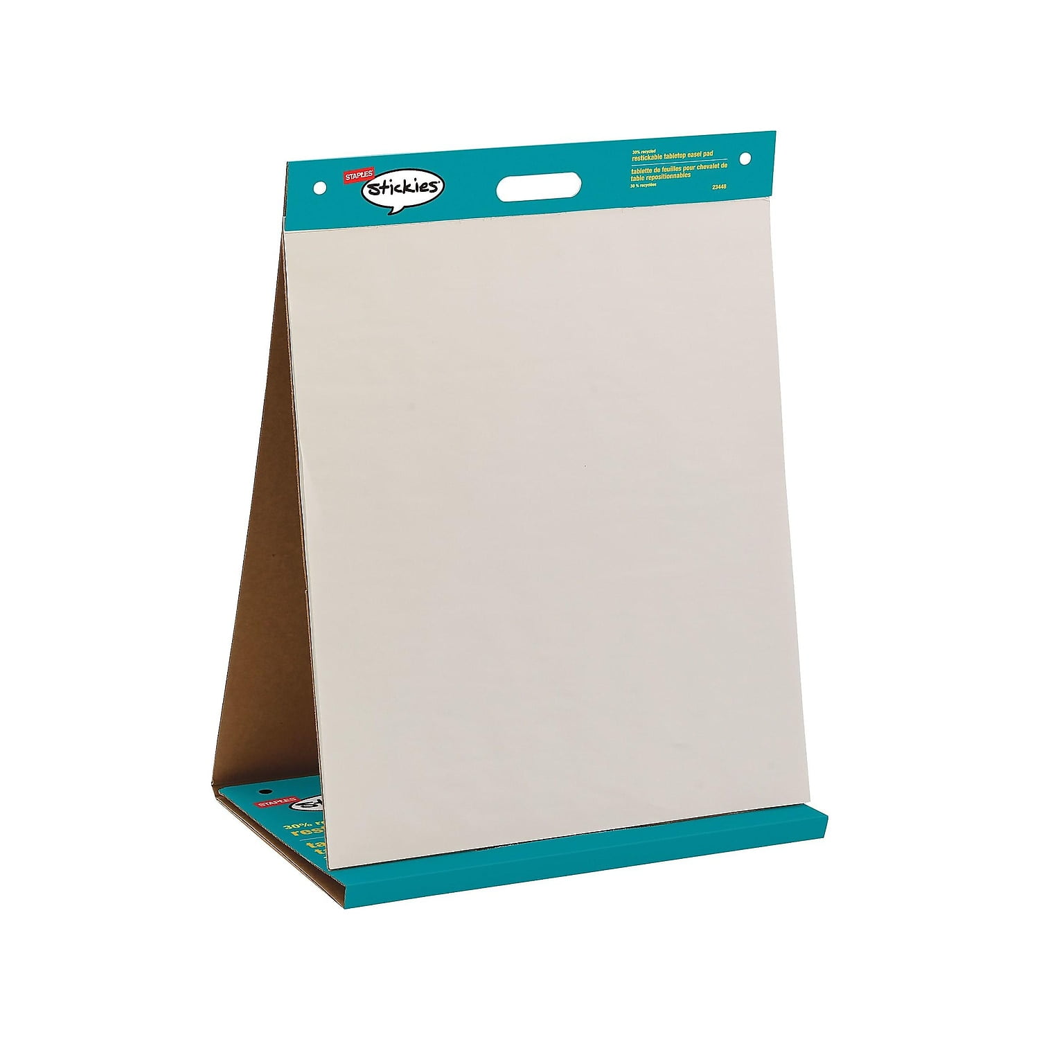 Staples Stickies Tabletop Easel Pad 20 x 23 White 20 Sheets/Pad (23448) 958102
