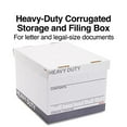thumbnail image 1 of Staples Storage & Filing Box, Heavy-Duty with Handles & Removable Lid, Letter & Legal Size Documents, Stackable, 12-Pack, White/Gray, 1 of 7
