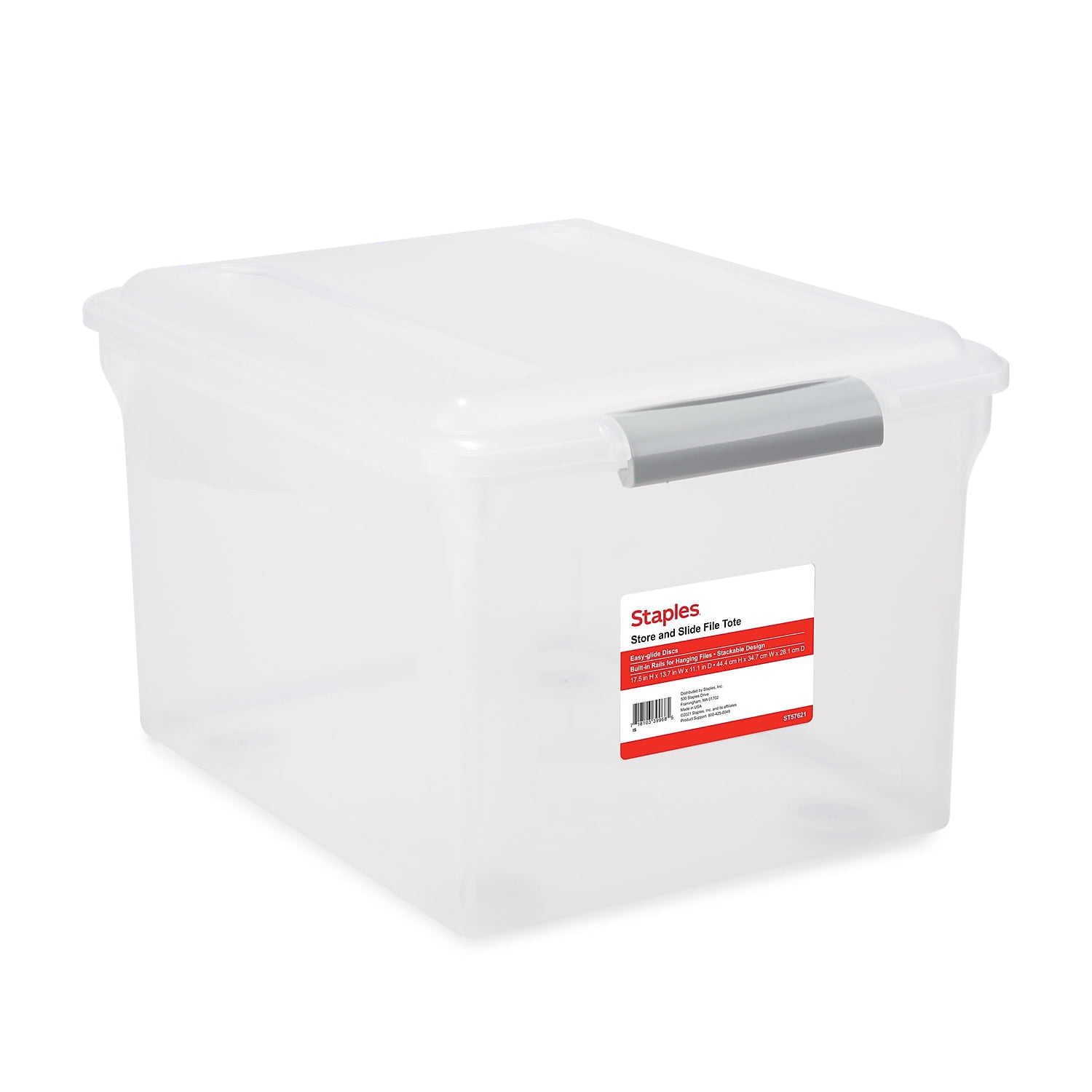 Staples Storage Box Staples Store & Slide Plastic File Box Latching Letter/Legal Size Clear ...
