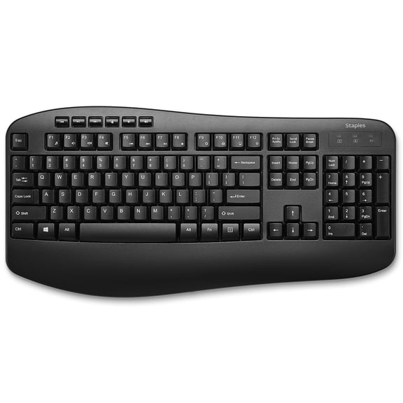Staples TECH Wireless Comfort Keyboard Black (ST62602)
