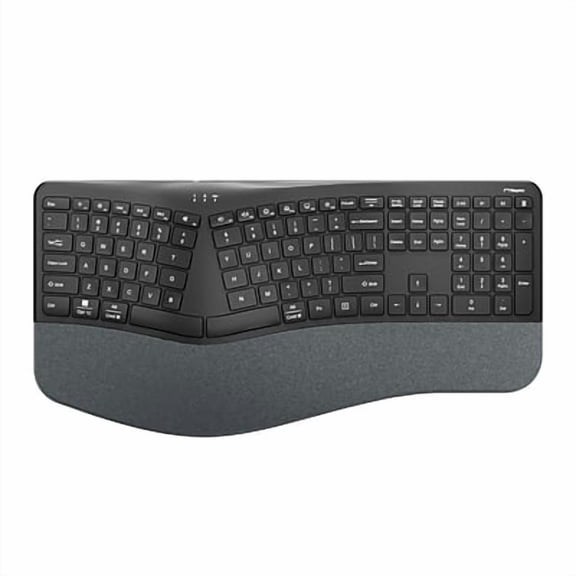 Staples TECH Wireless Ergonomic Split Keyboard, Bluetooth & USB-A, Black (ST63682-CC)