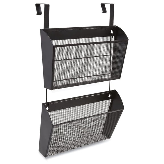 Staples TR57580-CC 1-Pocket Mesh Letter Wall File, Black, 2/Pack