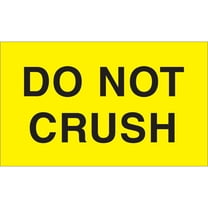 Staples Tape Logic Labels "Do Not Crush" 3" x 5" Fluorescent Yellow 500/Roll LABDL2321