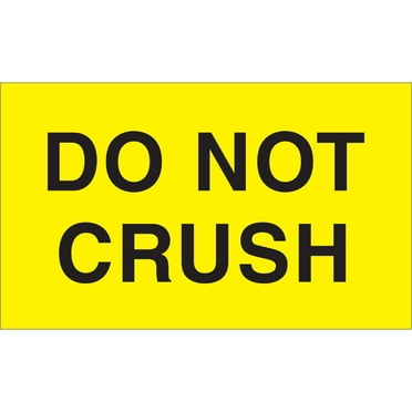 Staples Tape Logic Labels "Do Not Crush" 3" x 5" Fluorescent Yellow 500/Roll LABDL2321