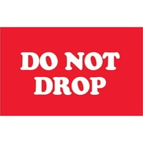 Staples Tape Logic Labels "Do Not Drop" 3" x 5" Red/White 500/Roll LABDL1970