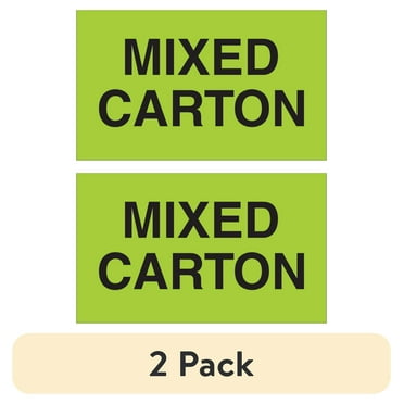 (2 pack) Staples Tape Logic Labels "Mixed Carton" 3" x 5" Fluorescent Green 500/Roll LABDL2501