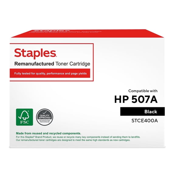 Staples Toner Cartridge Replacement for HP 507A (Black) 202393