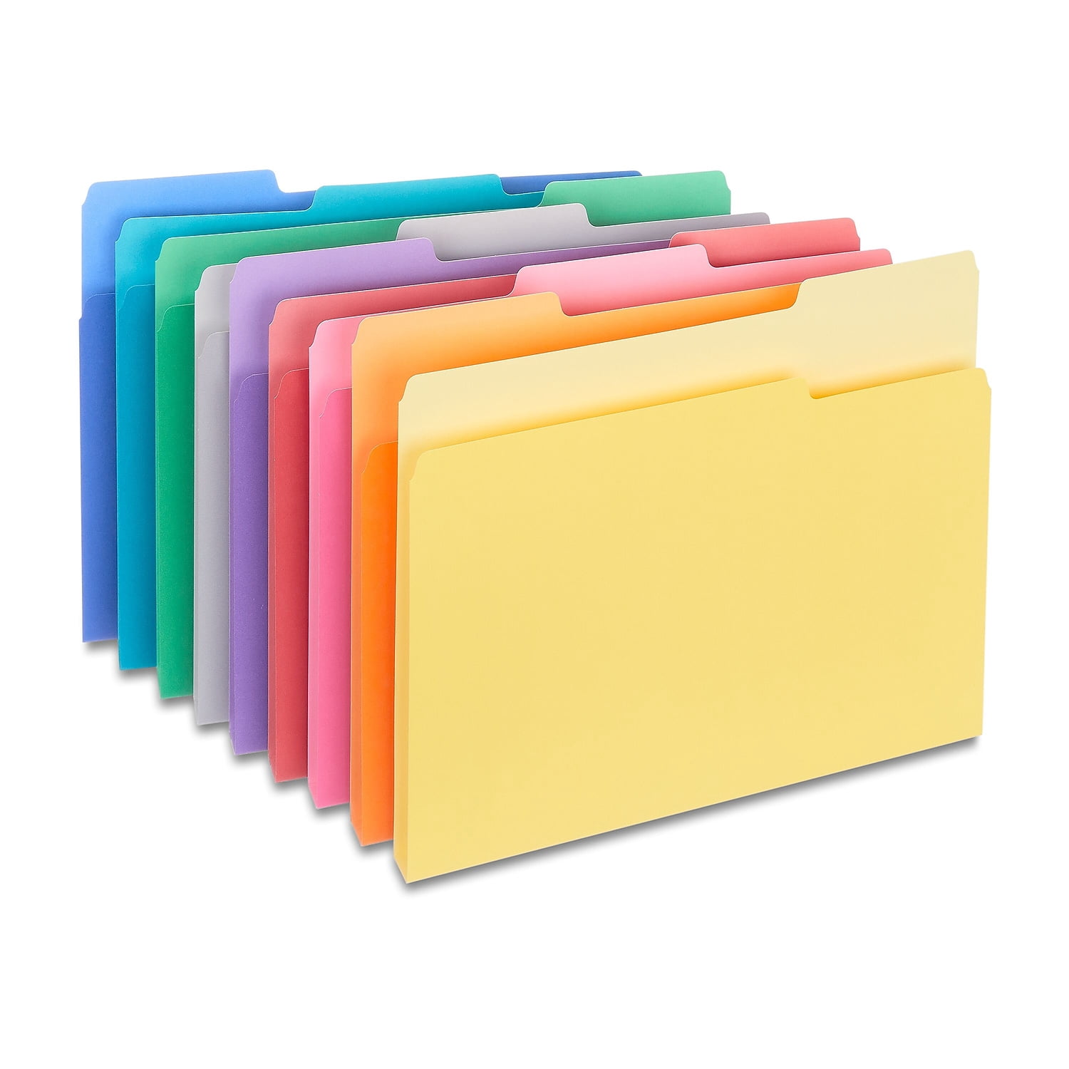 Staples Top-Tab File Folders 1/3 Cut Asst Ltr Holds 8 1/2x11 250/Bx TR502678/502678