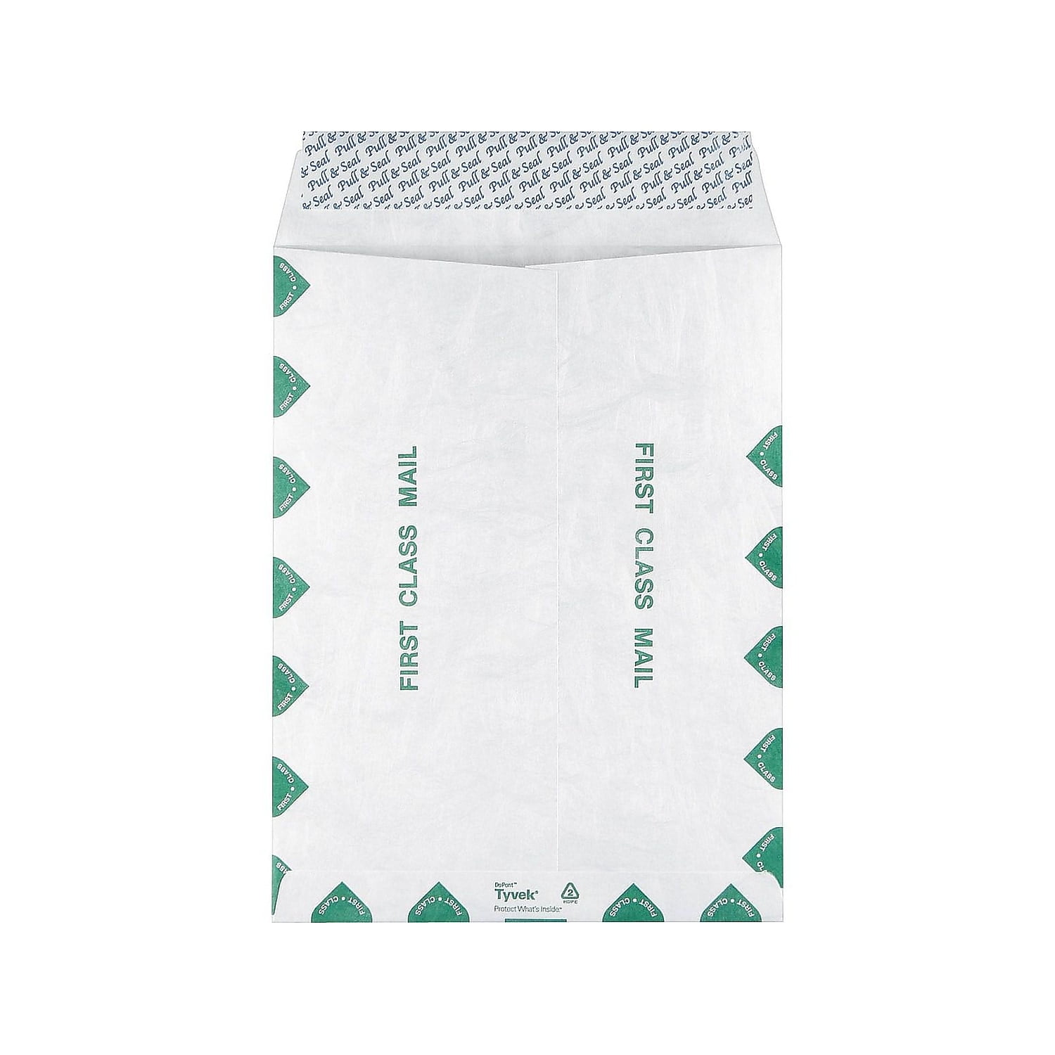 Staples Tyvek EasyClose Catalog Envelopes 9"L x 12"H White with Green