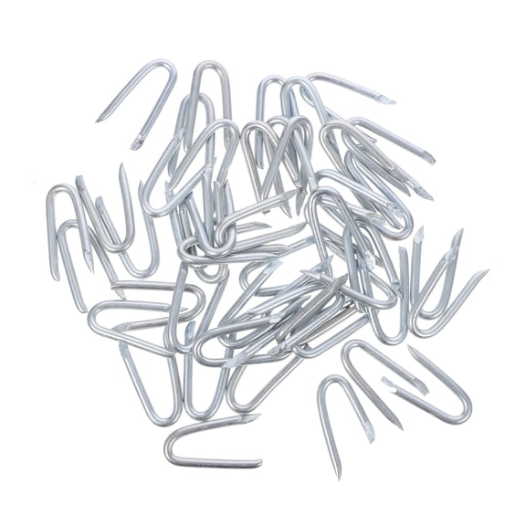 Staples U-Shaped Garden Netting Fence Stakes, Poultry Wire Nails, Landscape Anchors for Secure Outdoor Fencing