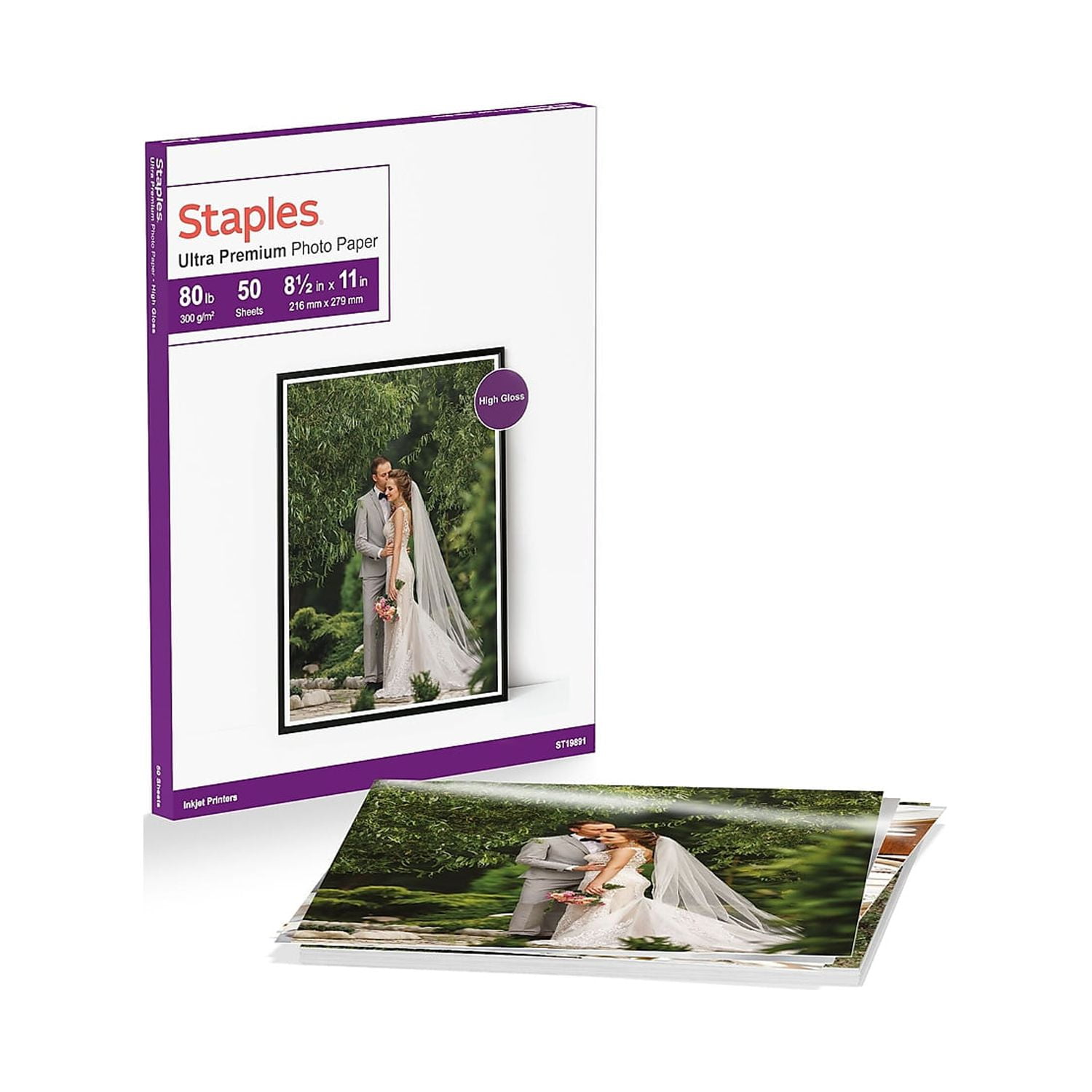 Staples Ultra Premium Glossy Photo Paper 8.5"W x 11"L 50/Pack (19891-CC) ST19891