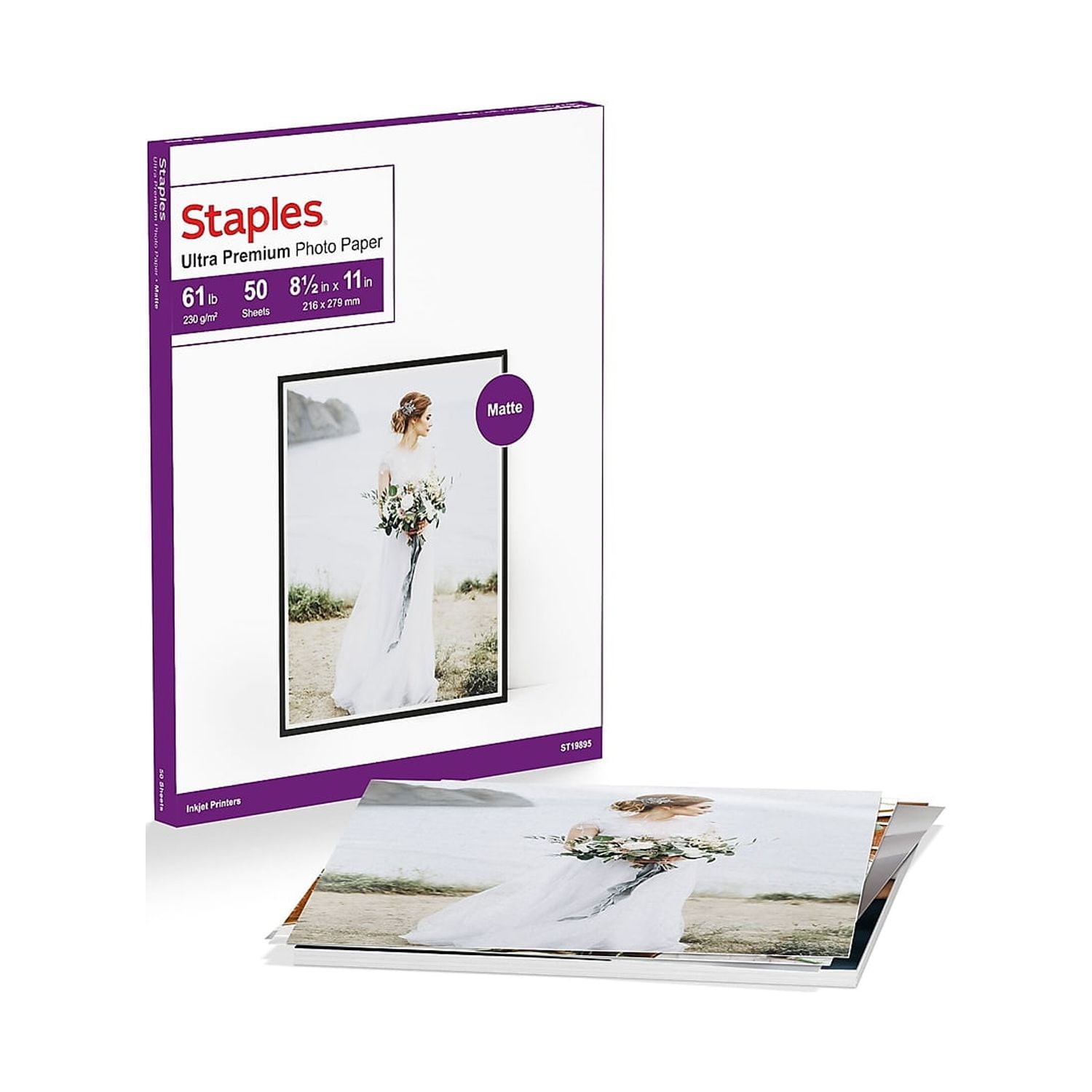 Staples Magnetic Glossy Photo Paper, 8.5 x 11, 4/Pack (34747-CC), Staples