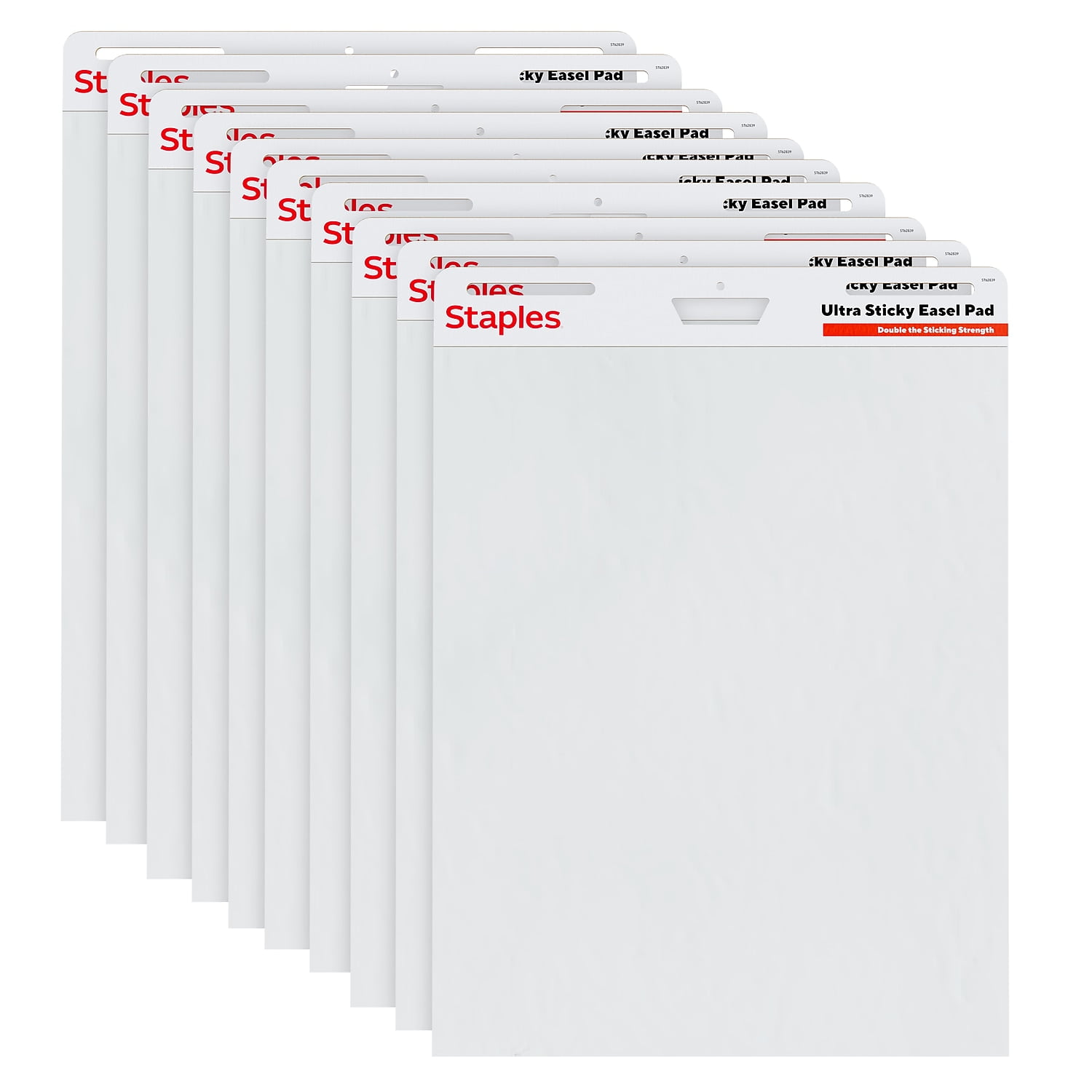 Staples Ultra Sticky Easel Pad 25" x 30" 10 Sheets/Pad 10 Pads/Carton (ST62839)