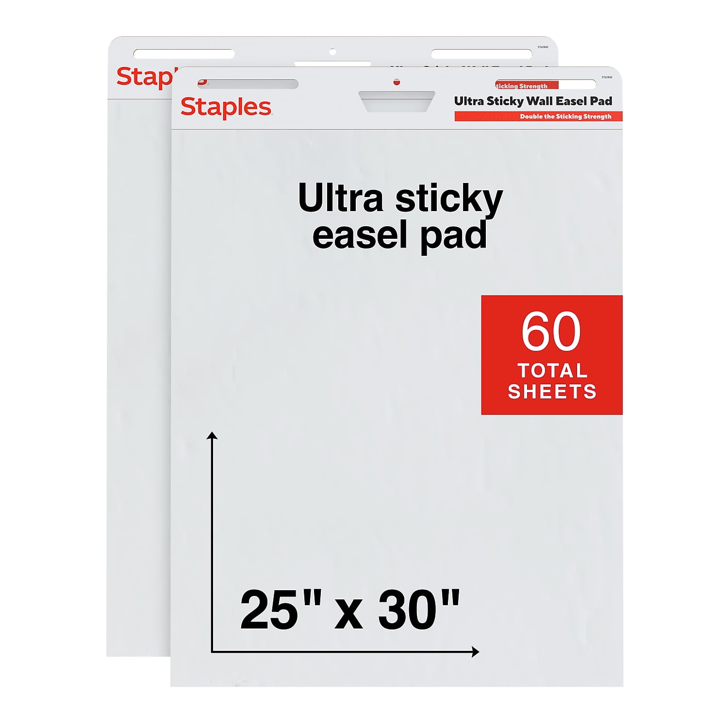 Staples Ultra Sticky Wall Easel Pad 25" x 30" 30 Sheets/Pad 2 Pads/Pack (ST62841)