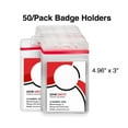 thumbnail image 1 of Staples Vertical Sealable ID Badge Holders 5" x 3" Vinyl Clear 150/Carton 51923VS, 1 of 3