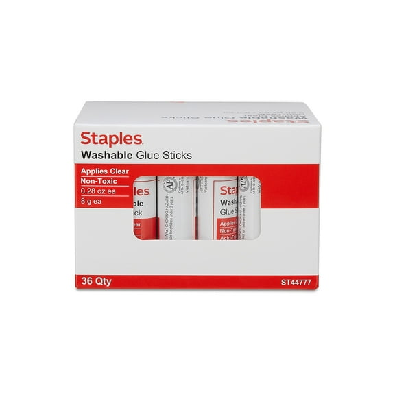 Staples Washable Glue Sticks 0.28 oz. 108/Carton ST44777VS