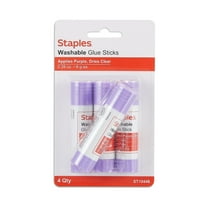 Staples Washable Glue Sticks Clear .26 oz. 18/Pack (10449