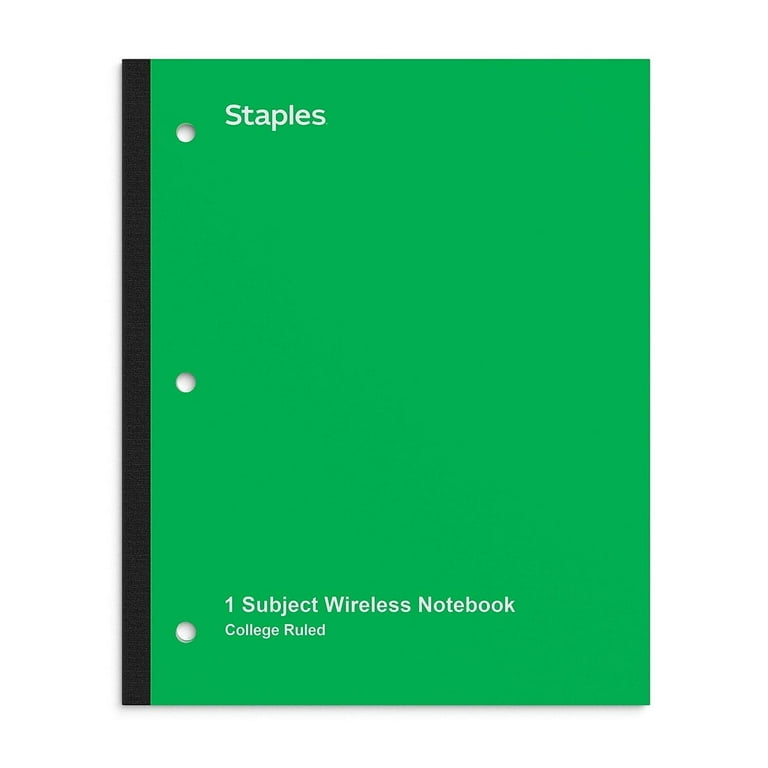 note Staples Wireless 1-Subject Notebook 8.5