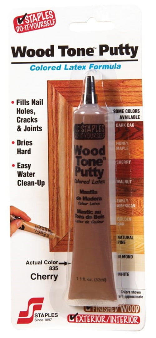 Staples Wood Tone Red Mahogany / Cherry Wood Putty 1.05 oz.