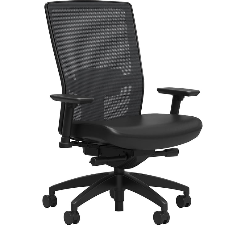 Staples Workplace Series 500 Vinyl & Mesh Task Chair Black Adj