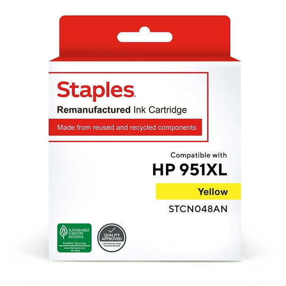 Staples  Yellow High Yield Ink Cartridge Replacement for HP 951XL