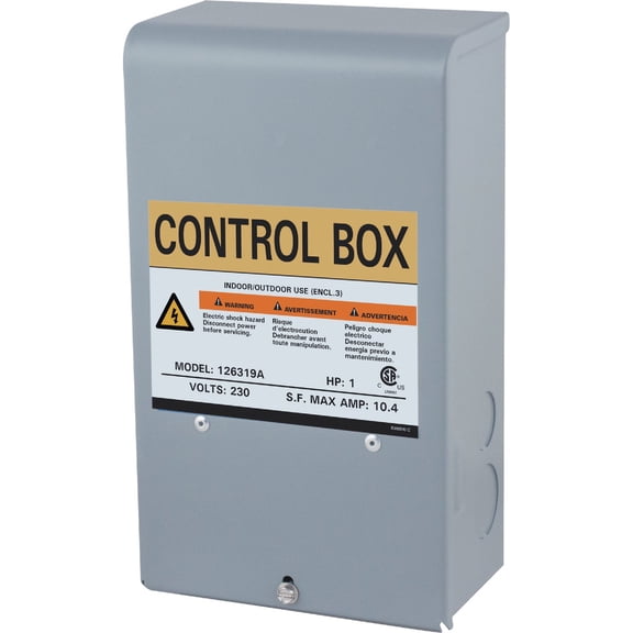 Star 1 HP Submersible Well Pump Control Box, 230 Volt, Outdoor or Indoor, 126310A