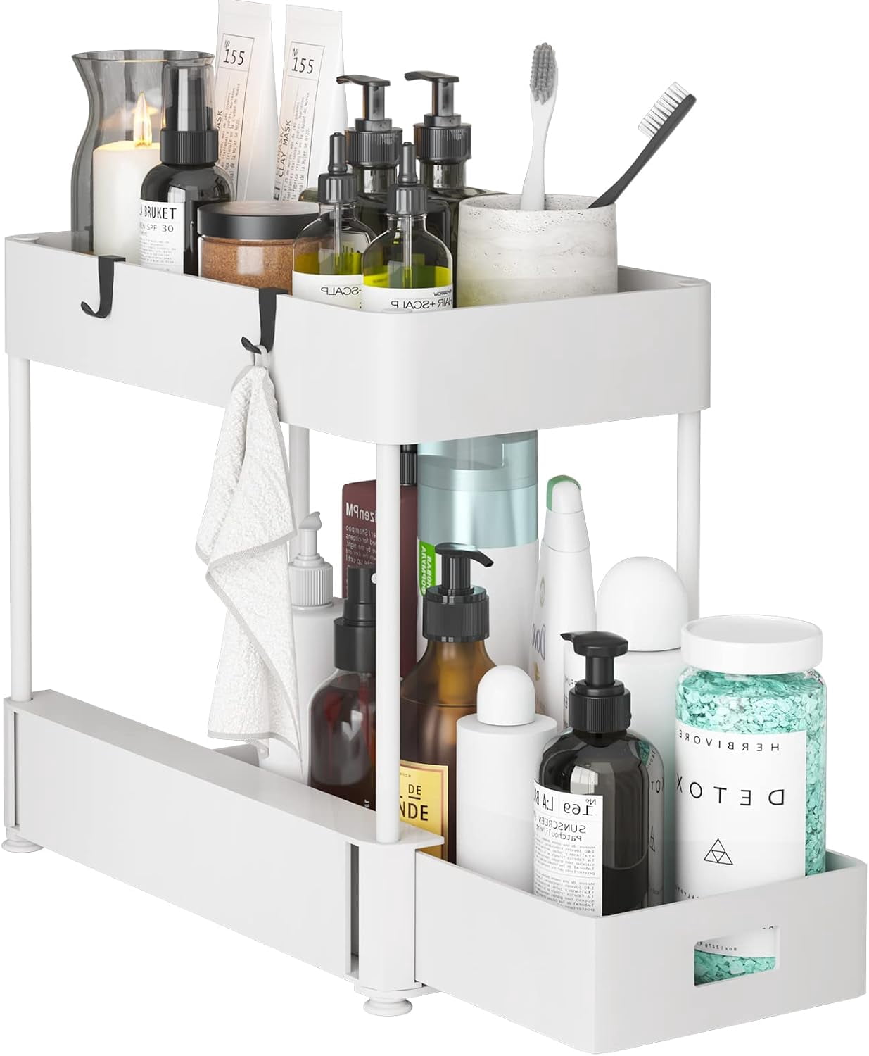 Star 2 Pack Under Sink Organizers and Storage Bathroom Organizer Under ...