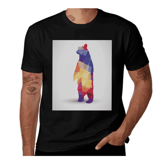 Star Abstract-Retro-Yellow- Casual Streetwea Everyday Tshirt Comfortable Wear tee shirt