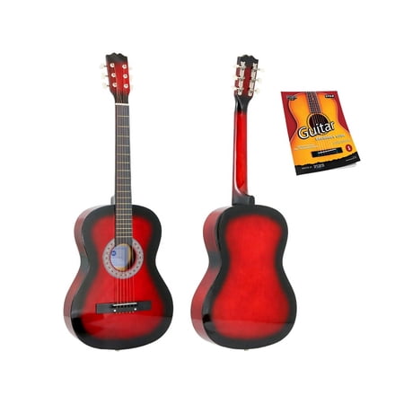 Star Acoustic Guitar 38 Inch with Beginner's Guide, Redburst
