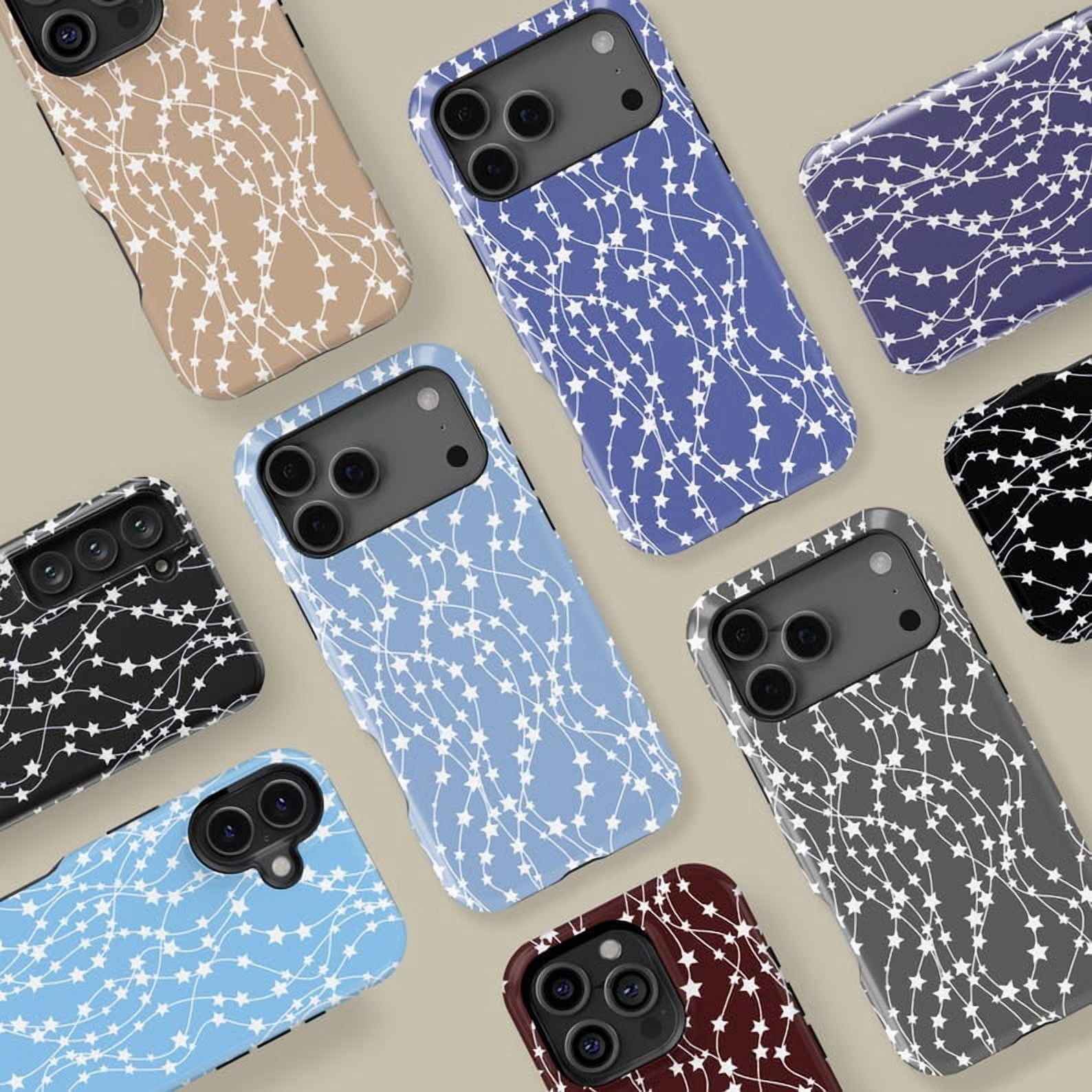 Star Aesthetic Tough Phone Case, Celestial Night Pattern Dual Layer ...