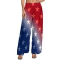 thumbnail image 1 of Star And Stripes Pants Women American Patriotic Flag Red Blue Stars Streetwear Trousers Casual Wide Leg Pants Birthday Present, 1 of 2