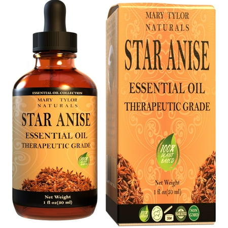 Star Anise Essential Oil (1 oz) by Mary Tylor Naturals, Therapeutic Grade, 100% Natural, Perfect for Aromatherapy, and Much More...