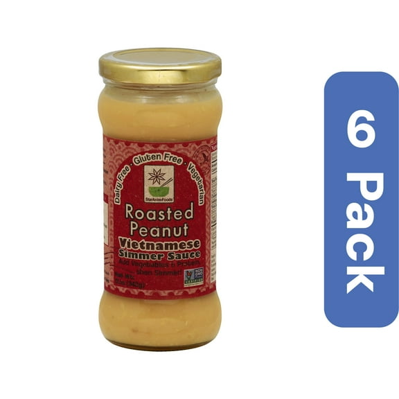 Star Anise Sauce Simmer Roasted Peanut 12 oz (Pack Of 6)