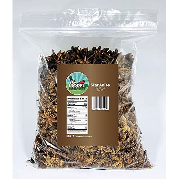 Star Anise Seeds or Star Anise Pods (Anis Estrella) (1 oz, 2 oz, 4 oz, 6 oz, 8 oz, 12 oz, & 1 lb) (16 oz)