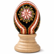 Star Authentic Blown Real Eggshell Ukrainian Easter Egg Pysanka3