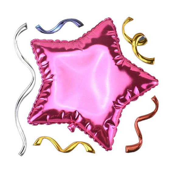Star Balloon Puffy 3D Pop-Up Wall Art Stickers, 6-Piece