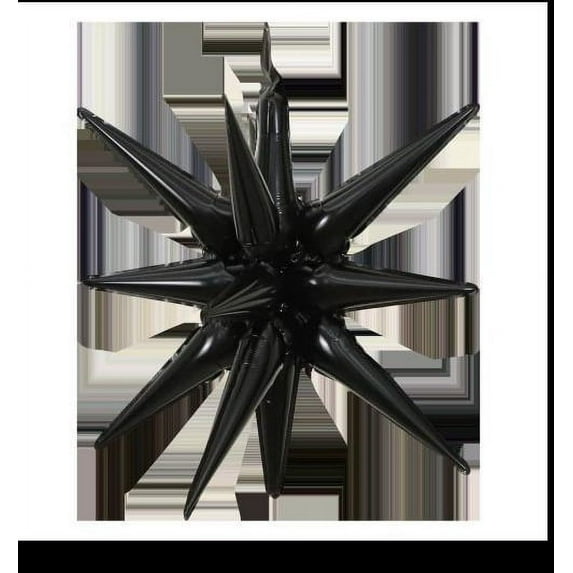 Star Balloons Explosion Starburst Balloons Foil Cone Balloons Magic for Birthday Wedding Anniversary Party Backdrops Decorations Supplies - black