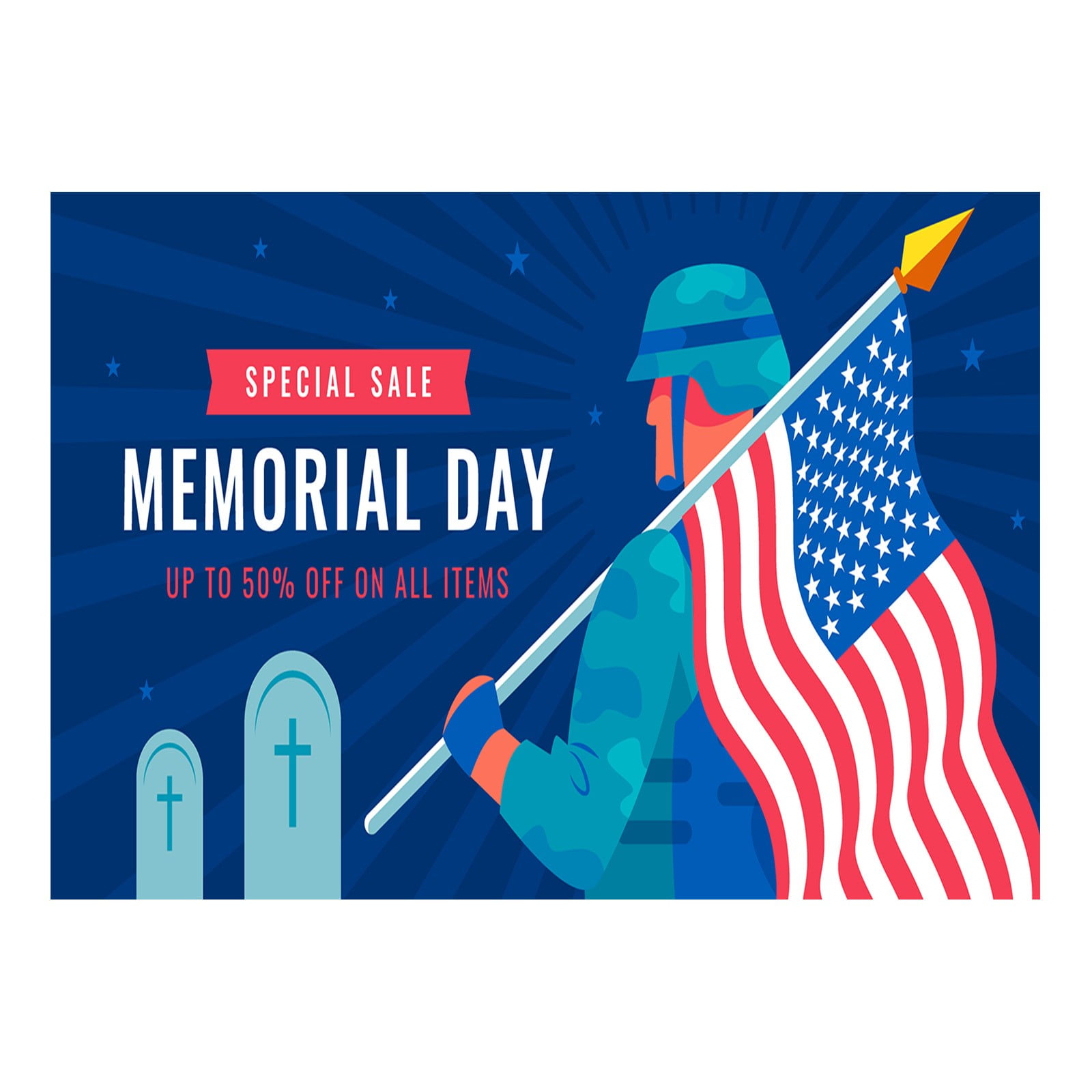 Star Banner 6 Memorial Day Background To All Those Who Serve As