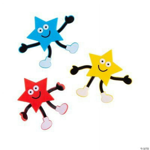 Star Bendables, Birthday, Party Favors, Toys, 24 Pieces