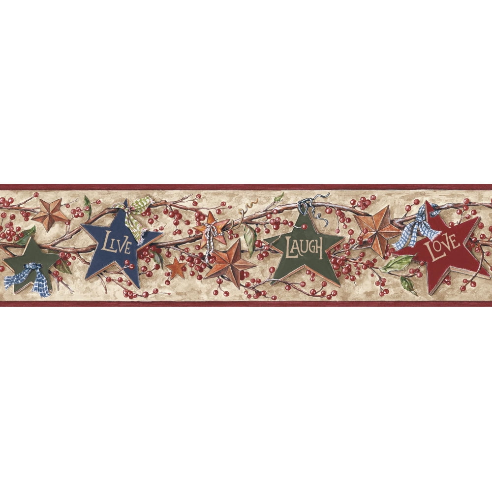 Star Berry Wallpaper Border