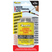 Star Brite Liquid Electrical Tape - Black Vinyl Coating - 4oz Can with Applicator Brush
