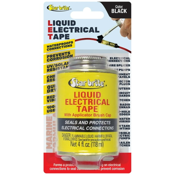 Star Bite Liquid Electrical Tape with Applicator Brush Cap, 4 fl oz